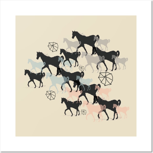 Horse Pattern Wall Art by elenorDG